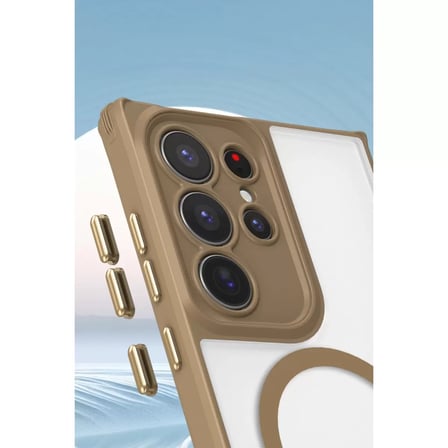 Samsung Uyumlu Galaxy S25 Ultra Kılıf Enka Magsafe Silikon Kılıf - Siyah