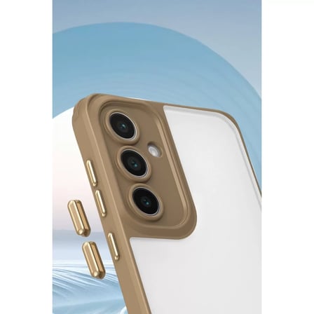 Samsung Uyumlu Galaxy A36 Kılıf Penta Silikon Kılıf - Çöl Titanyum