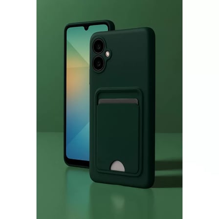 Samsung Galaxy A06 Kılıf Kelvin Kartvizitli Silikon - Siyah