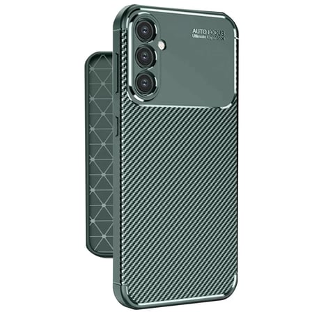 Samsung Galaxy A56 Kılıf Auto Focus Karbon Kapak - Koyu Yeşil
