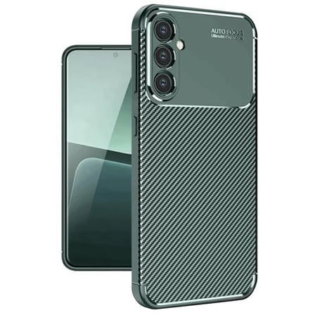 Samsung Galaxy A56 Kılıf Auto Focus Karbon Kapak - Koyu Yeşil