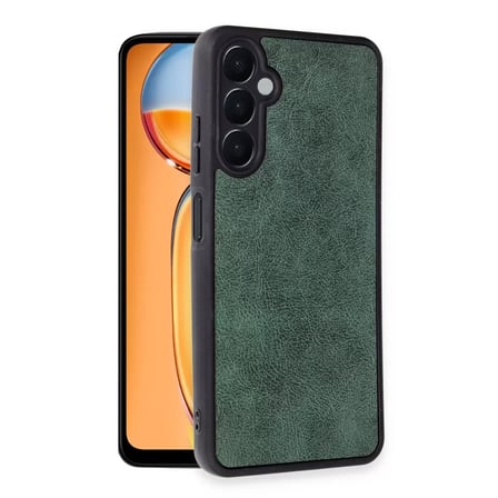 Samsung Galaxy A56 Kılıf Aras Deri Kapak - Koyu Yeşil