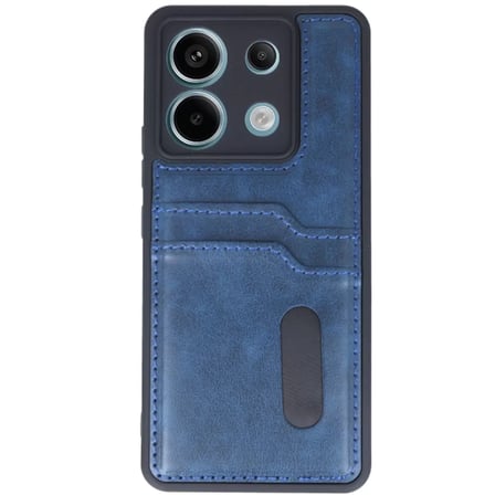 Xiaomi Uyumlu Redmi Note 13 Pro 4g Kılıf Sara Kartvizitli Deri Kılıf - Lacivert