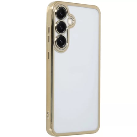 Samsung Uyumlu Galaxy S25 Plus Kılıf Razer Lensli Silikon - Gold