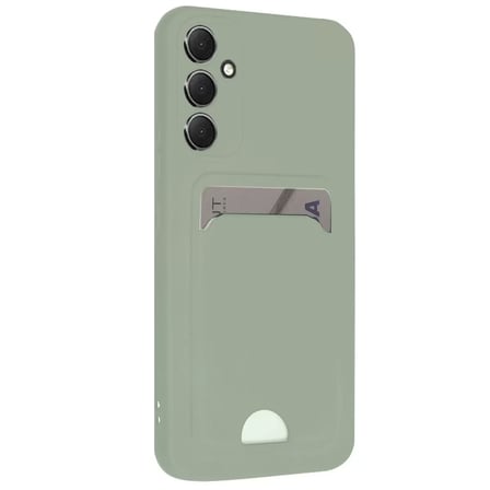 Samsung Galaxy A16 5g Kılıf Kelvin Kartvizitli Silikon - Açık Yeşili