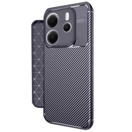 Xiaomi Redmi Note 14 4g Kılıf Auto Focus Karbon Kapak - Lacivert