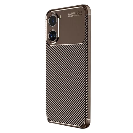 Xiaomi Uyumlu Poco X7 Pro Kılıf Auto Focus Karbon Kapak - Kahverengi