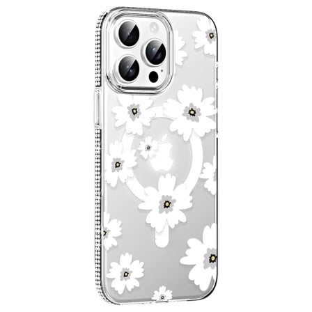 Joko  İphone 14 Pro Max Floral Magsafe Kapak - Beyaz
