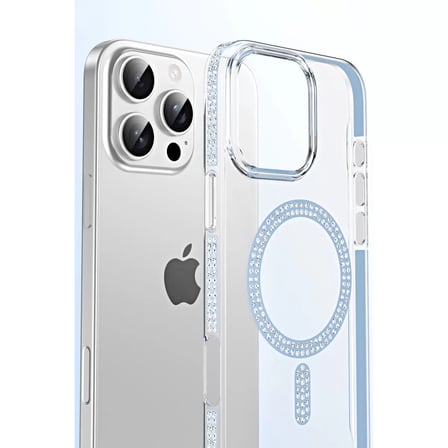 Joko  İphone 14 Move Taşlı Magsafe Kapak - Mavi