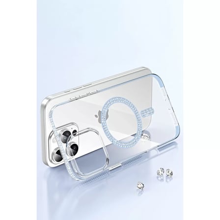 Joko  İphone 16 Pro Max Move Taşlı Magsafe Kapak - Mavi