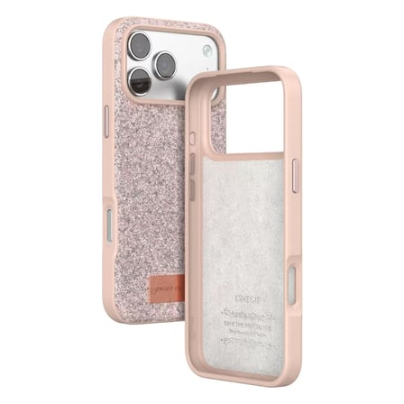 Onegif  İphone 17 Pro Max Bright Simli Kapak - Pembe