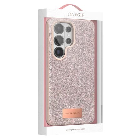 Onegif Samsung Galaxy S26 Ultra Bright Simli Kapak - Siyah