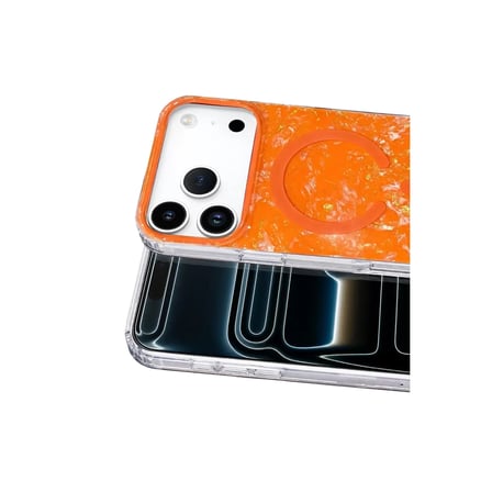 Onegif  İphone 17 Pro Mila Dalgalı Magsafe Kapak - Turuncu