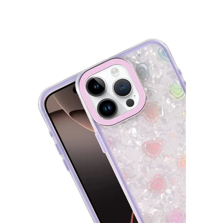 İphone 14 Pro Max Lumi Desenli Kapak - Mor