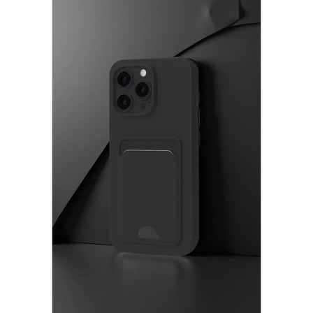 İphone 16 Pro Kılıf Kelvin Kartvizitli Silikon - Derin Mor