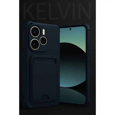 Xiaomi Redmi Note 14 4g Kelvin Kartvizitli Silikon - Koyu Yeşil