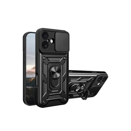 İphone 17 Pars Lens Yüzüklü Silikon - Siyah