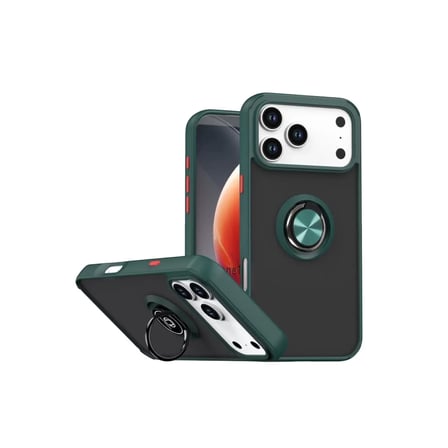 İphone 17 Pro Montreal Yüzüklü Silikon Kapak - Yeşil