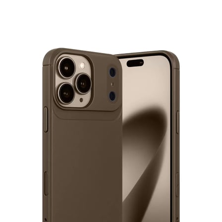 İphone 17 Pro Auto Focus Karbon Kapak - Kahverengi