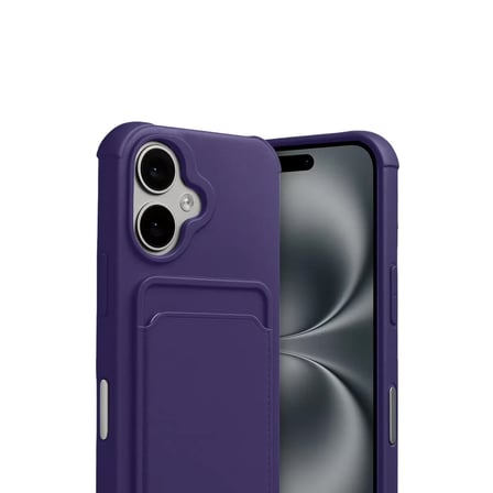 İphone 17 Kelvin Kartvizitli Silikon - Derin Mor