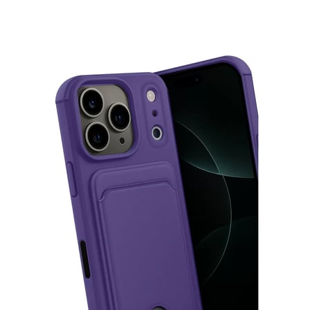 İphone 17 Pro Kelvin Kartvizitli Silikon - Derin Mor
