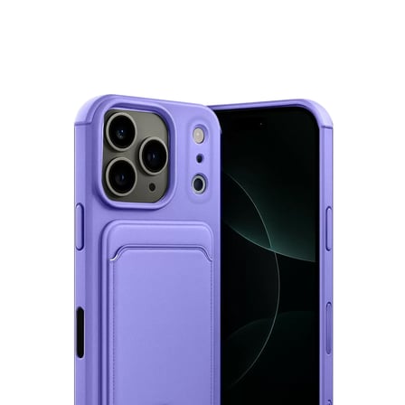 İphone 17 Pro Max Kelvin Kartvizitli Silikon - Lila