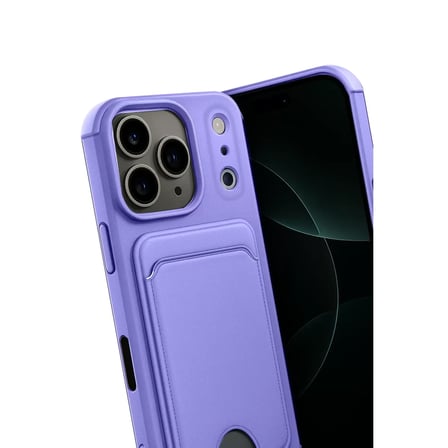 İphone 17 Pro Max Kelvin Kartvizitli Silikon - Lila
