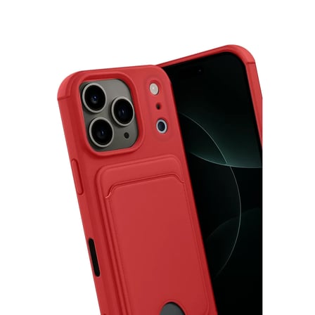 İphone 17 Pro Max Kelvin Kartvizitli Silikon - Kırmızı