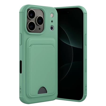 İphone 17 Pro Max Kelvin Kartvizitli Silikon - Açık Yeşil