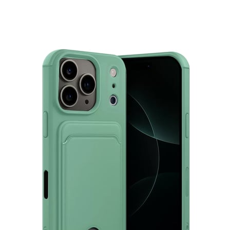 İphone 17 Pro Max Kelvin Kartvizitli Silikon - Açık Yeşil