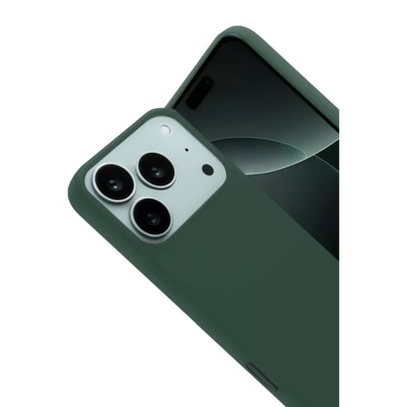İphone 17 Pro Nano İçi Kadife Silikon - Koyu Yeşil