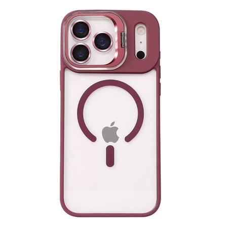 Joko  İphone 17 Pro Remim Lensli Magsafe Standlı Kapak - Bordo