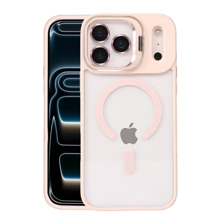 Joko  İphone 17 Pro Remim Lensli Magsafe Standlı Kapak - Pembe