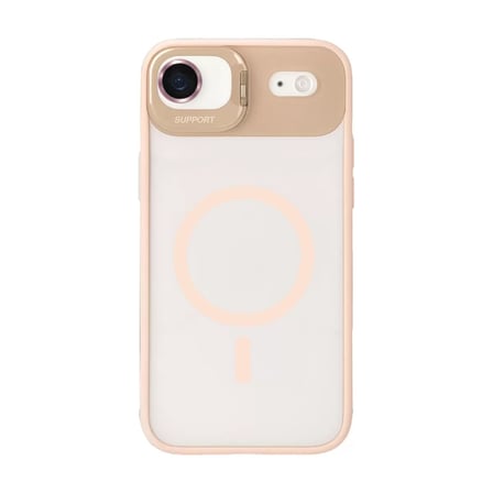 Joko  İphone 17 Air Remim Lensli Magsafe Standlı Kapak - Pembe
