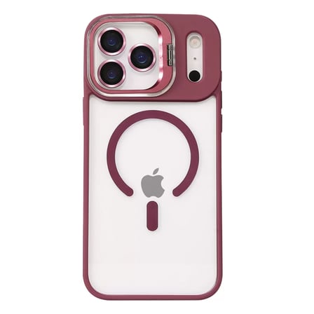 Joko  İphone 17 Pro Max Remim Lensli Magsafe Standlı Kapak - Bordo