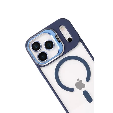 Joko  İphone 17 Pro Max Remim Lensli Magsafe Standlı Kapak - Lacivert