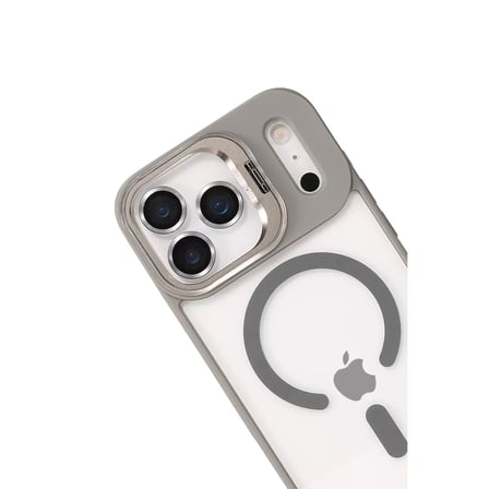 Joko  İphone 17 Pro Max Remim Lensli Magsafe Standlı Kapak - Titan Gri