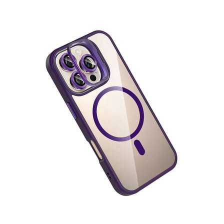 Joko  İphone 16 Pro Remim Lensli Magsafe Standlı Kapak - Derin Mor