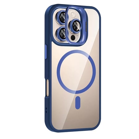 Joko  İphone 16 Pro Remim Lensli Magsafe Standlı Kapak - Lacivert