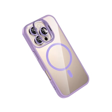 Joko  İphone 16 Pro Max Remim Lensli Magsafe Standlı Kapak - Lila