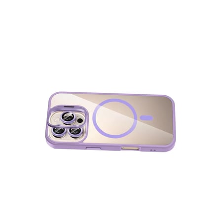 Joko  İphone 16 Pro Max Remim Lensli Magsafe Standlı Kapak - Lila
