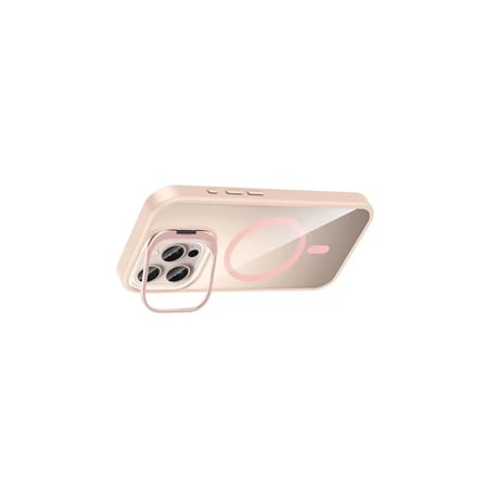 Joko  İphone 16 Pro Max Remim Lensli Magsafe Standlı Kapak - Pembe