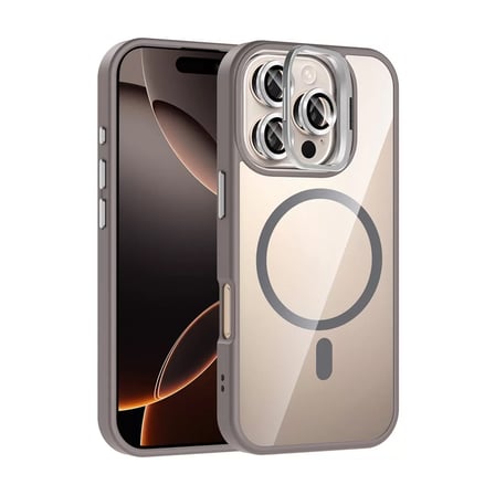 Joko  İphone 16 Pro Max Remim Lensli Magsafe Standlı Kapak - Titan Gri