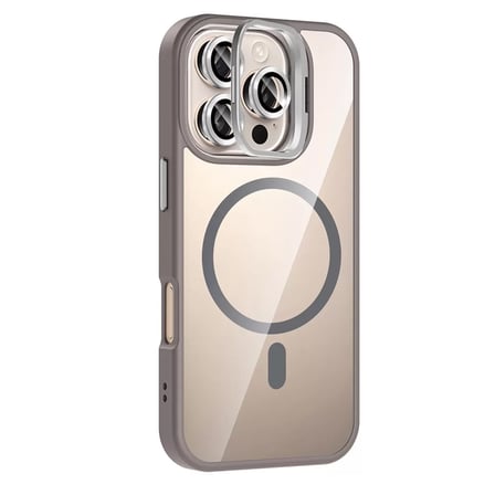 Joko  İphone 16 Pro Max Remim Lensli Magsafe Standlı Kapak - Titan Gri