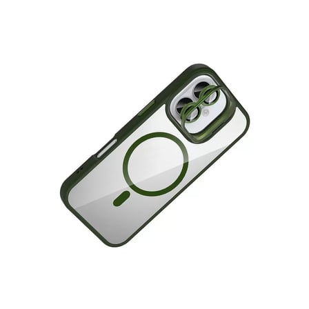 Joko  İphone 16 Plus Remim Lensli Magsafe Standlı Kapak - Koyu Yeşil