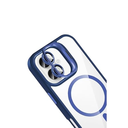 Joko  İphone 16 Plus Remim Lensli Magsafe Standlı Kapak - Lacivert