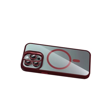 Joko  İphone 14 Pro Max Remim Lensli Magsafe Standlı Kapak - Bordo