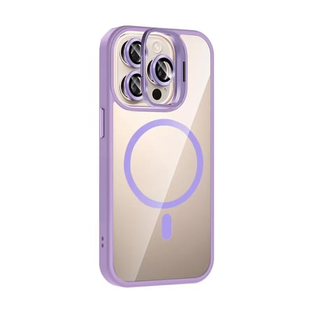 Joko  İphone 14 Pro Max Remim Lensli Magsafe Standlı Kapak - Lila