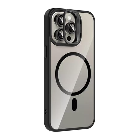 Joko  İphone 15 Pro Max Remim Lensli Magsafe Standlı Kapak - Siyah