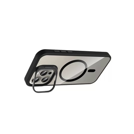 Joko  İphone 15 Pro Max Remim Lensli Magsafe Standlı Kapak - Siyah
